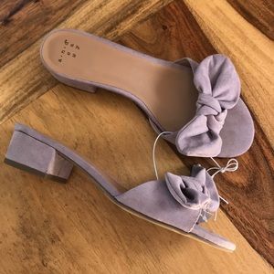 SOLD- A New Day Light Purple Low Heel Bow Mule Sli